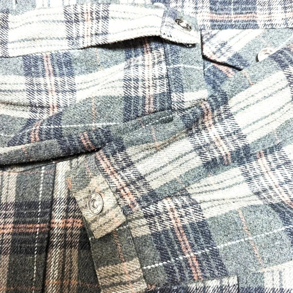 Pol Plaid Cropped Shacket Shirt Jacket Small Green - Picture 3 of 9